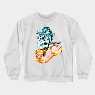 Mermaid with Guitar Crewneck Sweatshirt